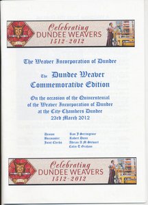 Image of 500th Anniversary of the Dundee Weaver Craft Booklet DUNIH 2016.13.1