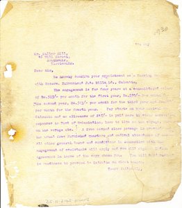 Image of Letter to W. Mill, 1st May 1930 DUNIH 2016.11.25