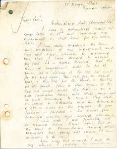 Image of Letter from A. N. Currel(?), 18th October 1920 DUNIH 2016.11.43