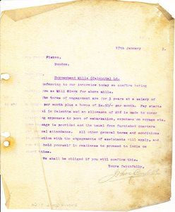 Image of Letter from J. Cargill to Fisken, 17th January DUNIH 2016.11.60