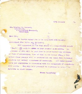 Image of Letter to D. M. Pearson, 17th January DUNIH 2016.11.69