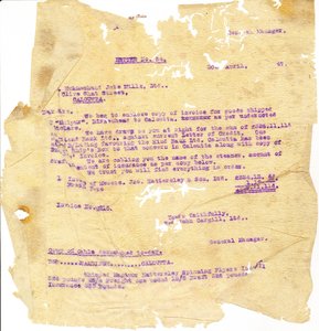 Image of Letter from J. Cargill Ltd. to Hukumchand Jute Mills Ltd., 30th April 1947 DUNIH 2016.11.75