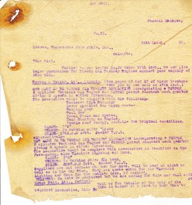 Image of Letter to Hukumchand Jute Mills Ltd., 24th March 1947 DUNIH 2016.11.91