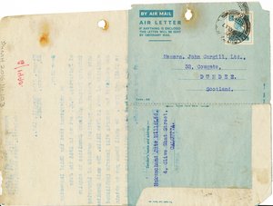 Image of Letter from Hukumchand Jute Mills Ltd. to J. Cargill Ltd., 24th March 1947 DUNIH 2016.11.103.1
