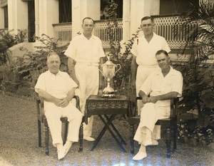 Image of Photograph of Alliance Jute Mill Bowling Team, 1934-5 DUNIH 2015.3.11