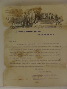 Image of Letter from C. Pinckon to D. Grimmond and Son Ltd., 6th January 1915 DUNIH 2016.40.21