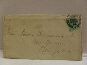 Image of Envelope to D. Grimmond and Son, 24th October 1906 DUNIH 2016.40.22.2