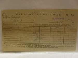 Image of Record of Transport by Caledonian Railway, 13th January 1915 DUNIH 2016.40.25.2