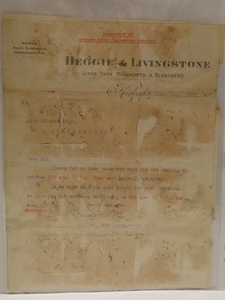 Image of Letter from Heggie & Livingstone to J. Grimond, 25th January 1915 DUNIH 2017.1.8.11