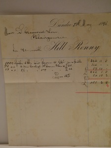 Image of Account from Hill & Renny to D. Grimond & Son, 28th May 1896 DUNIH 2017.1.9.1