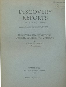 Image of Discovery Report - Discovery Investigations, Objects, Equipment and Methods DUNIH 2017.2.60