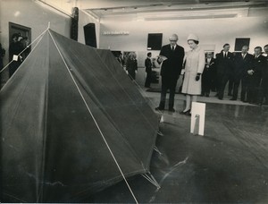 Image of Photograph of the Queen presented with a tent, May 1969 DUNIH 2017.16.2.31
