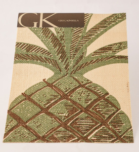 Image of Greg Kinsella Jute Wallpaper Sample- Large Kona in Green DUNIH 2012.28.4