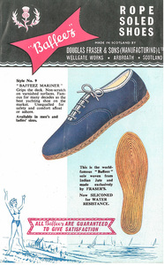 Image of Leaflet re. 'Baffeez' rope soled shoes DUNIH 103.1