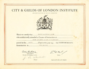 Image of Certificate, engineering DUNIH 2009.56.14
