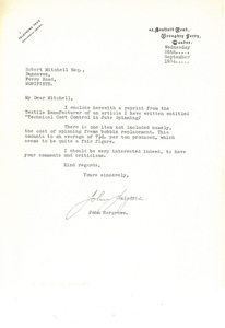 Image of Letter from John Hargrove to Robert Mitchell DUNIH 2018.2.2