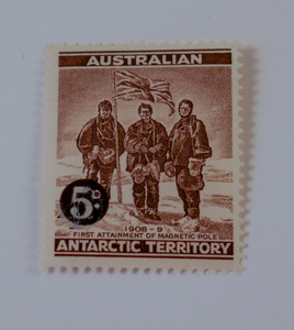 Image of Australian Antarctic Territory stamps- First attainment of magnetic pole DUNIH 2018.27.2