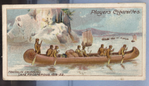 Image of CIGARETTE CARD, first Series no.20 Sir John Franklin's Arctic Expedition, 1819-22, one of a collection of cigarette cards detailing Polar Exploration DUNIH 2022.18.20
