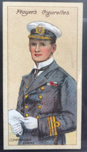 Image of CIGARETTE CARD, Second Series no.2 Commander E. R. G. R. Evans, C.B., R.N., one of a collection of cigarette cards detailing Polar Exploration DUNIH 2022.18.27