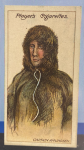 Image of CIGARETTE CARD, Second Series no.22, The Norwegian Antarctic Expedition, 1910-12, Capt. Roald Amundsen, one of a collection of cigarette cards detailing Polar Exploration DUNIH 2022.18.47