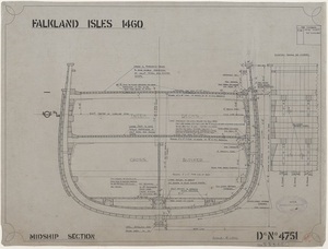 Image of Ship Plan from the Vosper refit of Discvoery in 1923. DUNIH 2022.19.4
