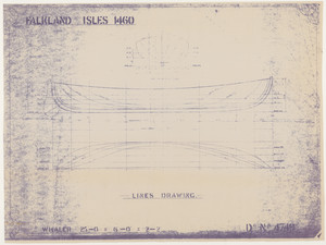 Image of Ship Plan from the Vosper refit of Discovery in 1923. DUNIH 2022.20.2