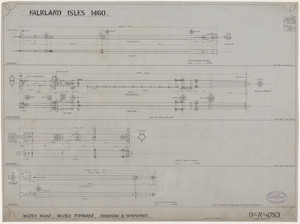 Image of Ship Plan from the Vosper refit of Discovery in 1923. DUNIH 2022.19.31