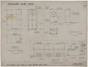 Image of Ship Plan from the Vosper refit of Discovery in 1923. DUNIH 2022.19.35