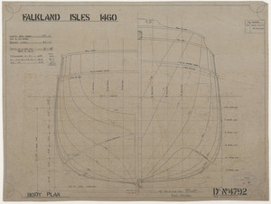 Image of Ship Plan from the Vosper refit of Discovery in 1923. DUNIH 2022.19.38