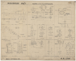 Image of Ship Plan from the Vosper refit of Discovery in 1923. DUNIH 2022.19.89