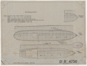 Image of Ship Plan from the Vosper refit of Discovery in 1923. DUNIH 2022.19.3