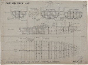 Image of Ship Plan from the Vosper refit of Discovery in 1923. DUNIH 2022.19.9