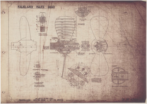 Image of Ship Plan from the Vosper refit of Discovery in 1923. DUNIH 2022.19.12