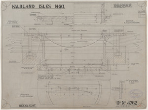 Image of Ship Plan from the Vosper refit of Discovery in 1923. DUNIH 2022.19.14