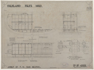 Image of Ship Plan from the Vosper refit of Discovery in 1923. DUNIh 2022.19.57