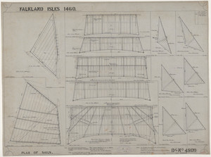 Image of Ship Plan from the Vosper refit of Discovery in 1923. DUNIH 2022.19.51