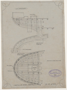 Image of Ship Plan from the Vosper refit of Discovery in 1923. DUNIH 2022.19.11