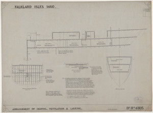 Image of Ship Plan from the Vosper refit of Discovery in 1923. DUNIH 2022.19.47