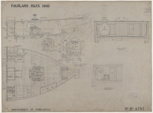 Image of Ship Plan from the Vosper refit of Discovery in 1923. DUNIH 2022.19.42