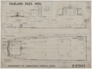 Image of Ship Plan from the Vosper refit of Discovery in 1923. DUNIH 2022.19.72