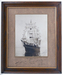 RRS Discovery under full sail in signed frame thumbnail DUNIH 2011.5